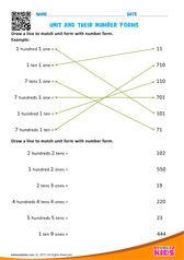 Match Numbers with Unit Forms