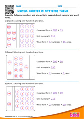 Writing Numbers in different forms