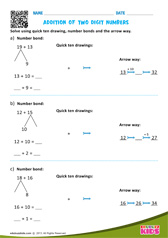 Addition of two digit numbers