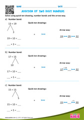 Addition of two digit numbers