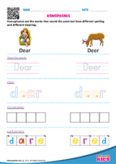 Trace and Color - Homophones