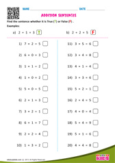 Addition Sentences