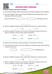 Addition word problems