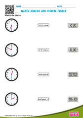 Match Analog and Digital clocks