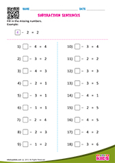 Complete the Subtraction Sentence