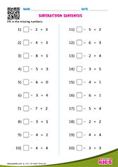 Complete the Subtraction Sentence