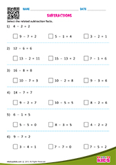 Related Subtraction Facts