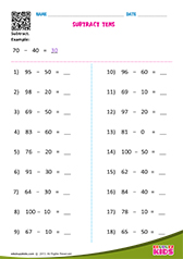 Subtract Tens II