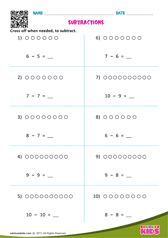 Subtraction Sentences Upto 10