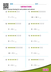 Subtraction Sentences Upto 10