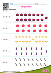 Subtracting 8 - Numbers Upto 20