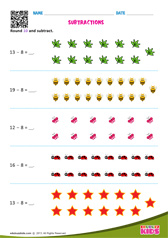 Subtracting 8 - Numbers Upto 20