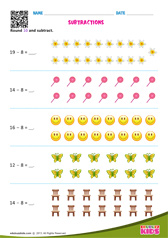 Subtracting 8 - Numbers Upto 20