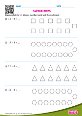 Subtracting 8 - Numbers Upto 20