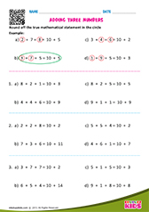 Adding three numbers