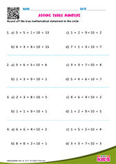 Adding three numbers