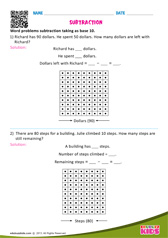 Subtraction Taking As Base 10