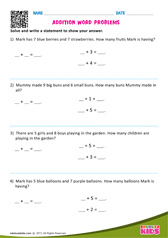 Addition word problems