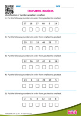 Comparing numbers