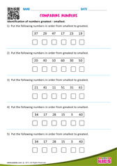 Comparing numbers