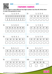 Comparing numbers