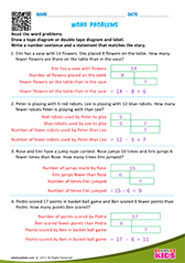 Word Problems Using Tape Diagram