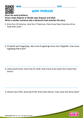 Word Problems Using Tape Diagram