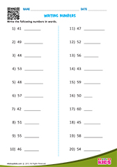 Writing Numbers In Words