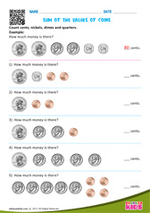 Sum of the values of Coins