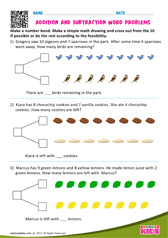 Subtraction Word Problems Write Subtraction Sentences