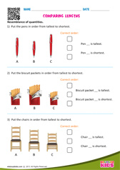 Comparing Lengths Tallest To Shortest