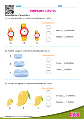 Comparing Lengths Shortest To Tallest