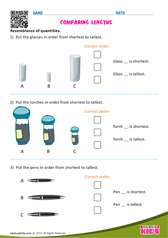 Comparing Lengths Shortest To Tallest