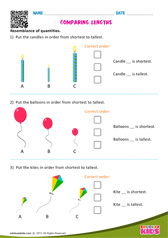 Comparing Lengths Shortest To Tallest
