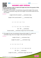 Measurement Word Problems - Using Centimeter Cubes