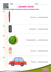 Measuring Lengths - Using Centimeter Cubes