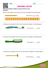 Measuring Lengths - Using Centimeter Ruler