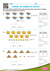 Counting objects by tens and ones