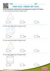 Count Edges, Corners and Faces (3-D Figures)