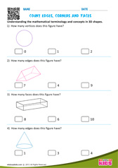 Count Edges, Corners and Faces (3-D Figures)