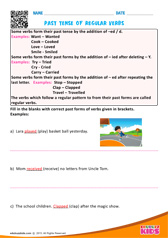 Past Tense of Regular Verbs