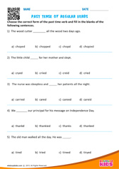 Past Tense of Regular Verbs