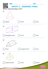 Identify 3 Dimensional Figures