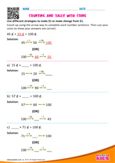 Counting and tally with coins