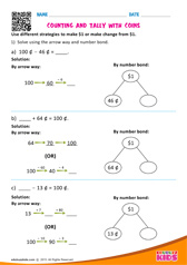 Counting and tally with coins