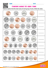 Counting money by using coins