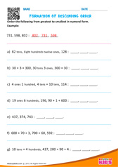 Formation of Descending Order