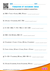 Formation of Descending Order