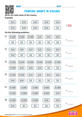 Counting money in dollars