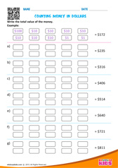 Counting money in dollars